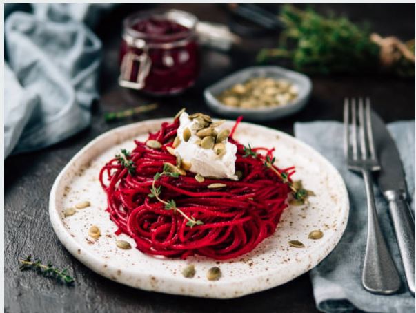 espaguetis de remolacha
