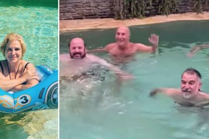El meme final del proc&eacute;s es ver a Rahola y Cuixart partidos de risa en una lujosa piscina