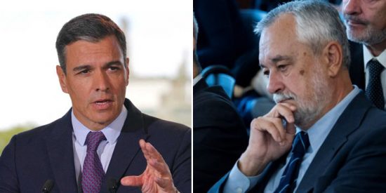 Pedro Sánchez junto a José Antonio Griñán 