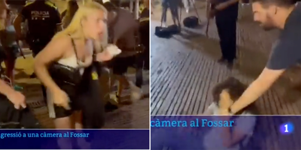 Independentistas apalizan a una camarógrafa de TVE en su Diada más desastrosa