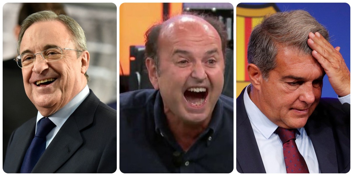 Florentino Pérez, Juanma Rodríguez y Joan Laporta