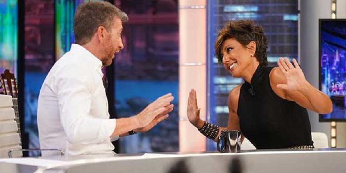 Pablo Motos y Sonsoles &Oacute;nega en 'El hormiguero'.