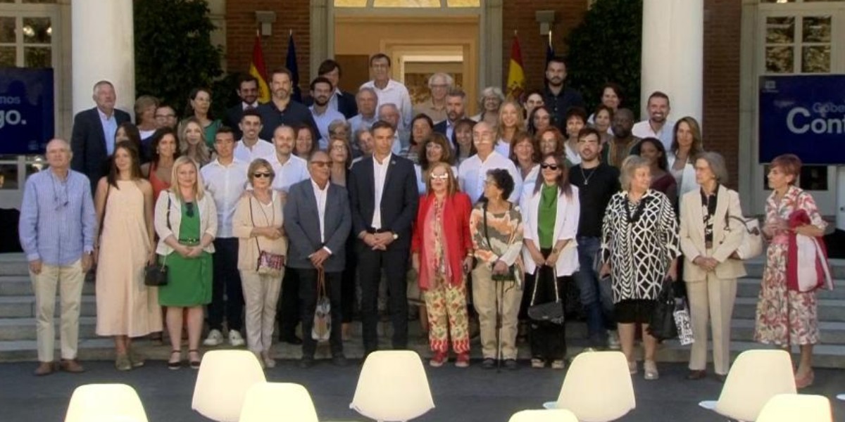Naiara con Pedro Sánchez.