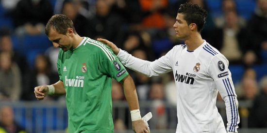 Dudek con Cristiano Ronaldo