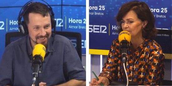 Para lo que han quedado... Dos exvicepresidentes cantando en la SER a grito pelado