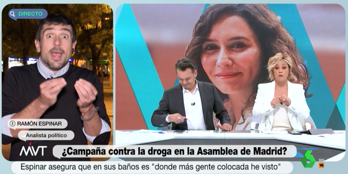 Cristina Pardo aprieta hasta el fondo a Ram&oacute;n Espinar para que cuente lo de las drogas en parlamentos