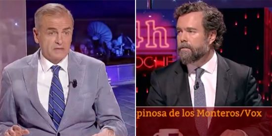 Formidable vacile de Espinosa de los Monteros a Carmelo Encinas en TVE