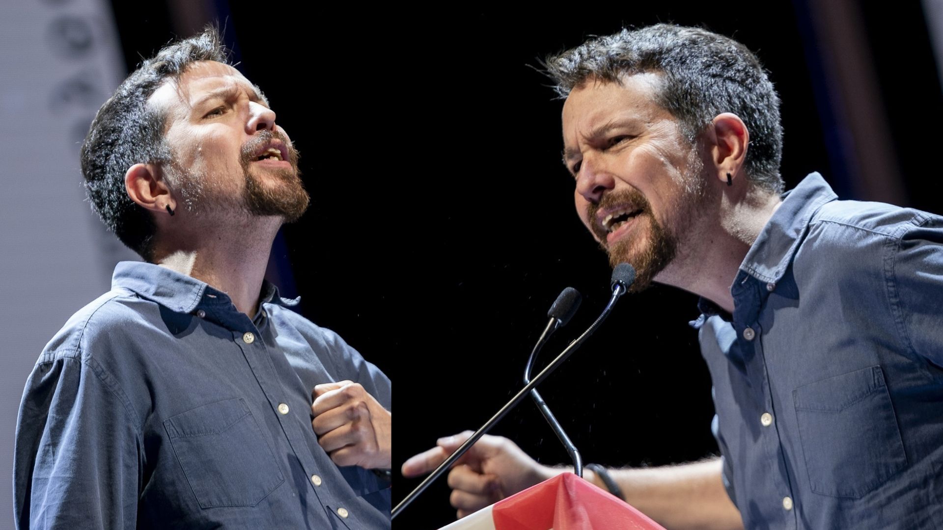 Pablo Iglesias en montaje de PD.