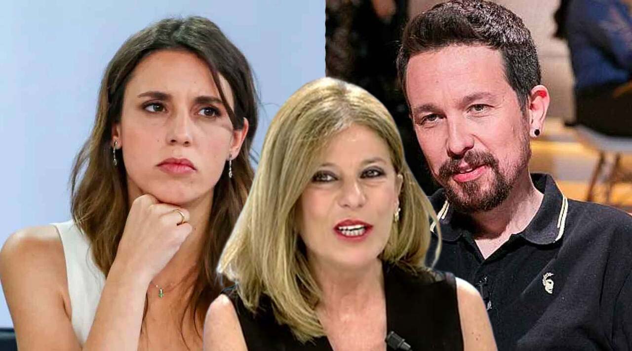 Pablo Iglesias, Irene Montero y Esther Palomera