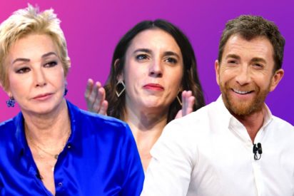 Ana Rosa, Pablo Motos e Irene Montero.