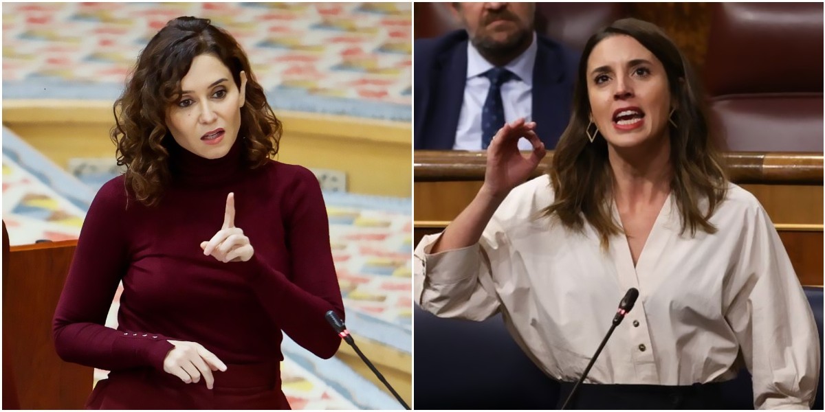 Isabel D&iacute;az Ayuso e Irene Montero. 