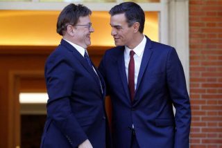 Ximo Puig y Pedro S&aacute;nchez, en un encuentro en La Moncloa.
