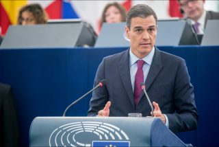 Pedro S&aacute;nchez, en el Parlamento Europeo.