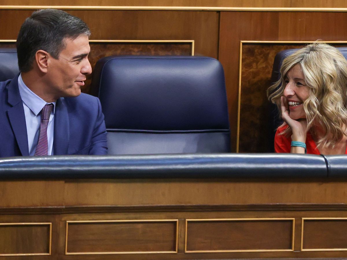 Pedro S&aacute;nchez y Yolanda D&iacute;az, en una imagen reciente en el Congreso.