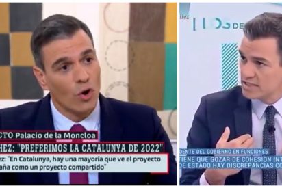 Pedro S&aacute;nchez en 2022 pleg&aacute;ndose a los separatistas versus Pedro S&aacute;nchez en 2019 cuando defend&iacute;a que los golpistas deb&iacute;an cumplir las penas &iacute;ntegras por el delito de rebeli&oacute;n.