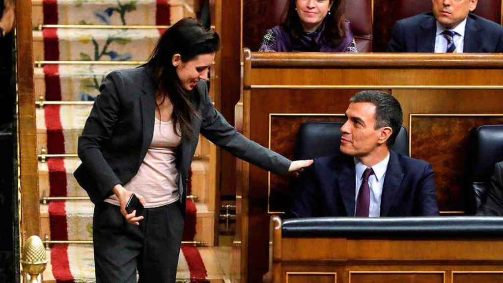Irene Montero y Pedro S&aacute;nchez.