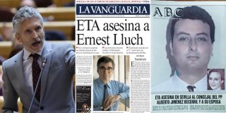 Fernando Grande-Marlaska y las portadas con los tres asesinatos de ETA que ahora premia acercando a sus autores.