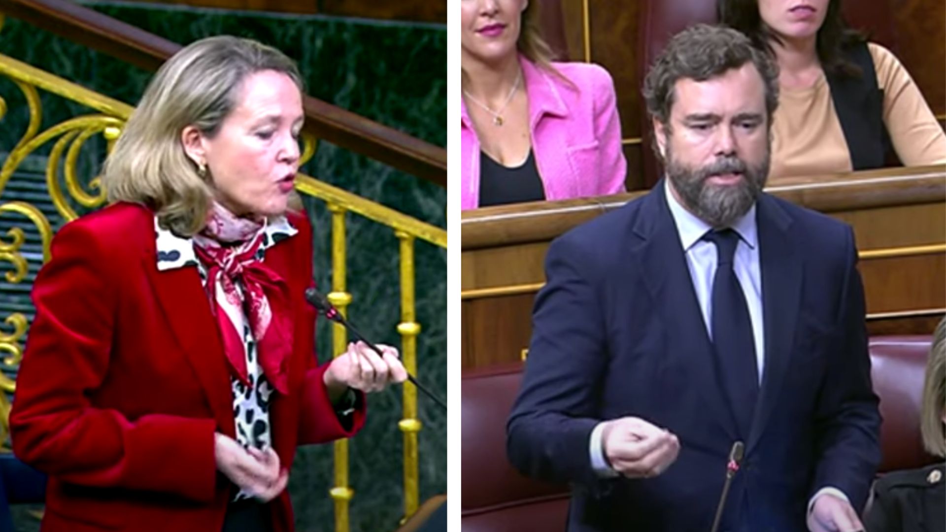 Espinosa de los Monteros (VOX) avergüenza a Nadia Calviño en pleno Congreso: le saca la lista de beneficiados del PSOE
