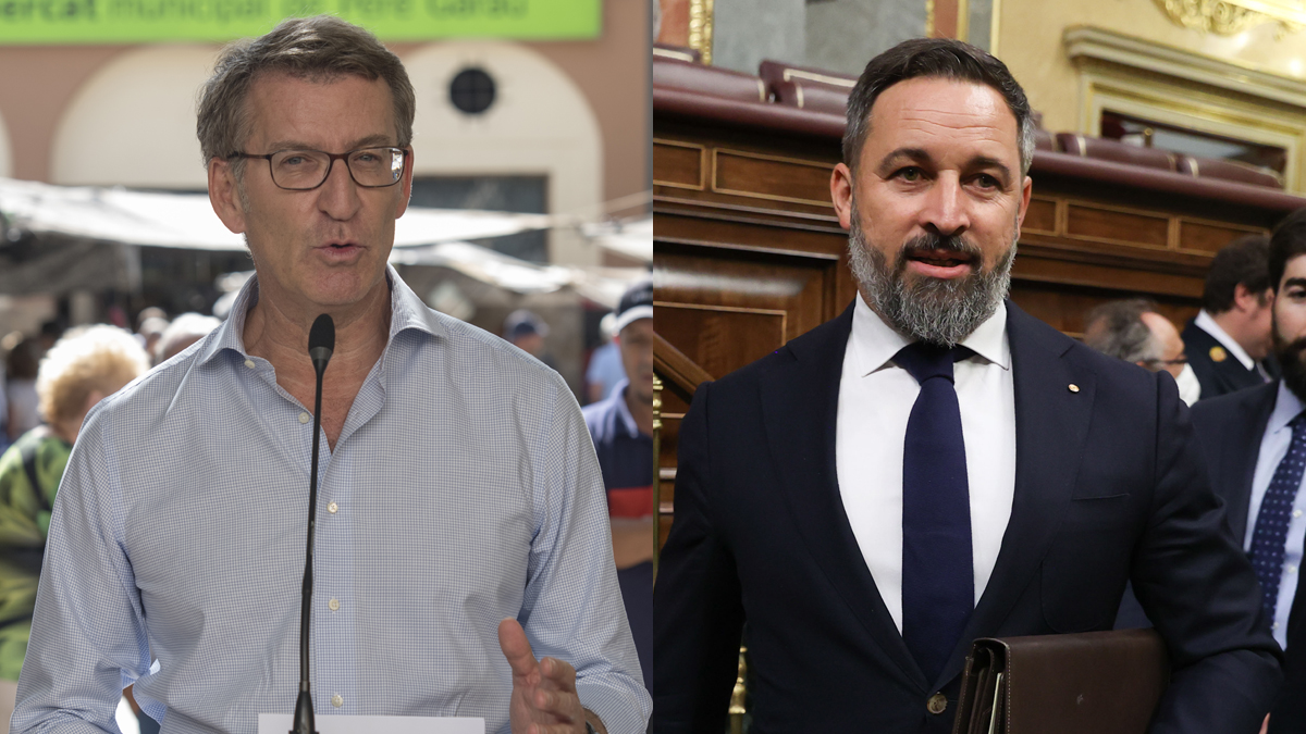 Aberto Nu&ntilde;ez Feij&oacute;o y Santiago Abascal.