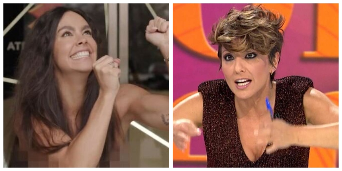 La cara de susto de Sonsoles Ónega al ver a Cristina Pedroche completamente desnuda en su plató