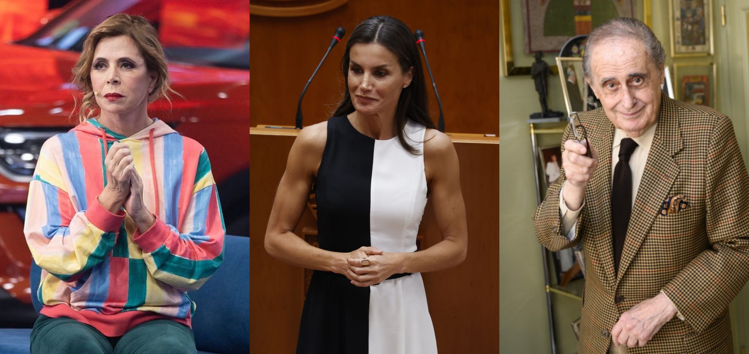 &Aacute;gatha Ruiz de la Prada, la Reina Letizia y Jaime Pe&ntilde;afiel. 