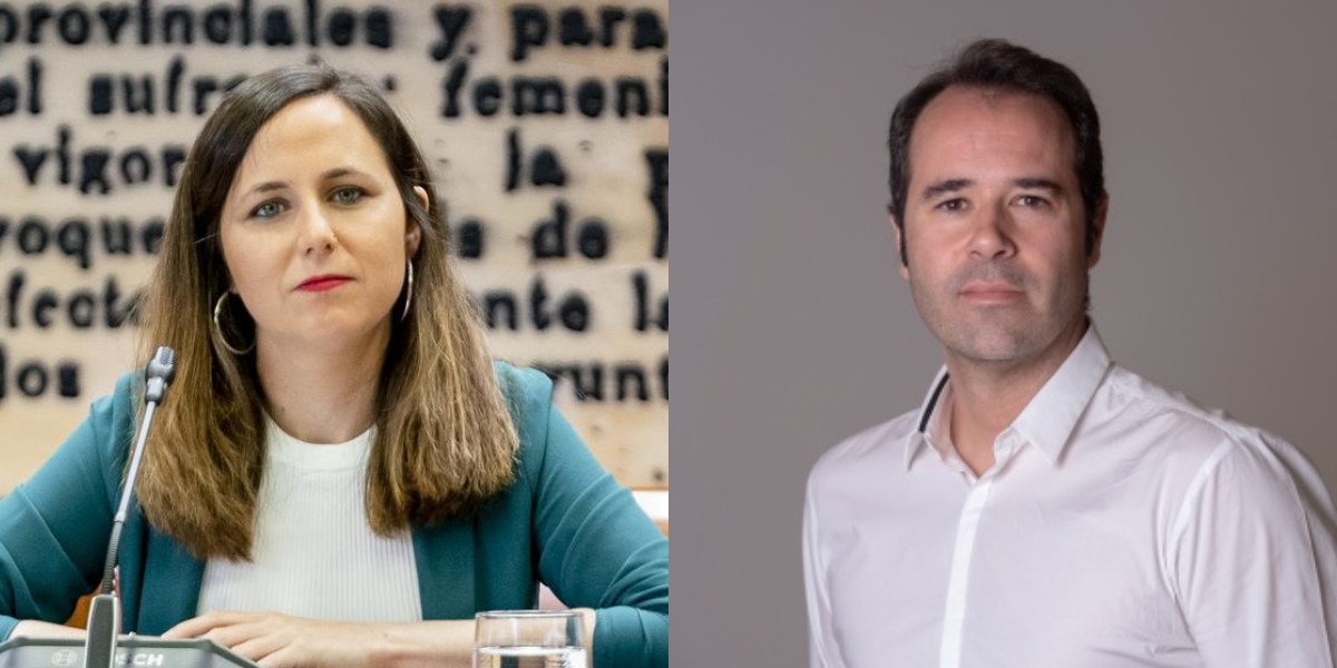 Ione Belarra y Javier Chicote.