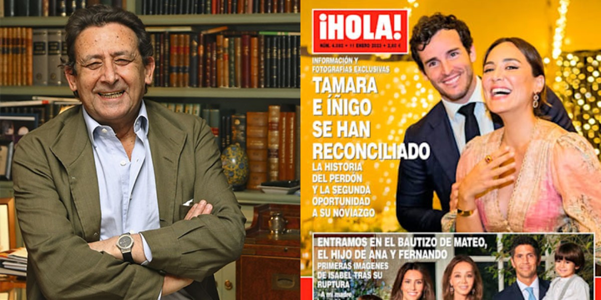 Alfonso Uss&iacute;a y la portada del Hola con la reconciliaci&oacute;n de Tamara Falc&oacute; e &Iacute;&ntilde;igo Onieva.
