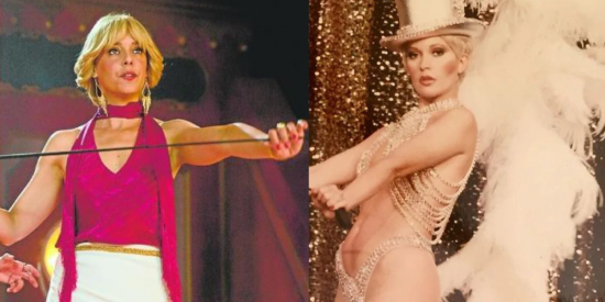 Belén Cuesta como Bárbara Rey y Bárbara Rey en los 70. 