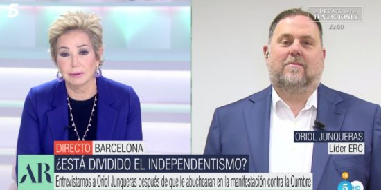 Oriol Junqueras en &#039;El programa de Ana Rosa&#039;.