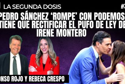 Pedro S&aacute;nchez, Irene Montero y Alfonso Rojo
