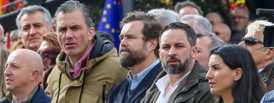 Santiago Abascal y otros dirigentes de VOX, en una imagen reciente.