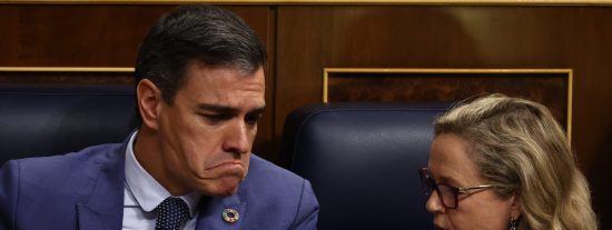 Pedro Sánchez y Nadia Calviño, en el Congreso.