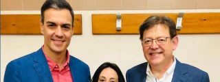Pedro S&aacute;nchez, Rebeca Torr&oacute; y Ximo Puig, en imagen de archivo.