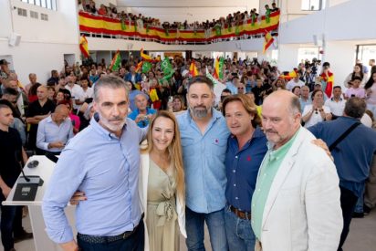 Santiago Abascal, en el acto de VOX en Ibiza.