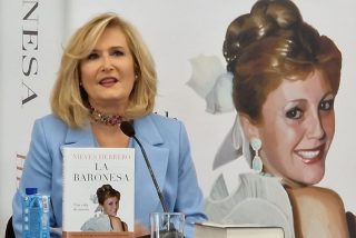 Nieves Herrero en su rueda de prensa sobre el libro 'La Baronesa'. 