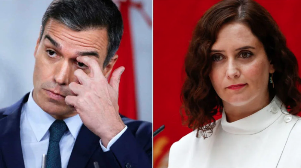 Isabel D&iacute;az Ayuso y Pedro S&aacute;nchez