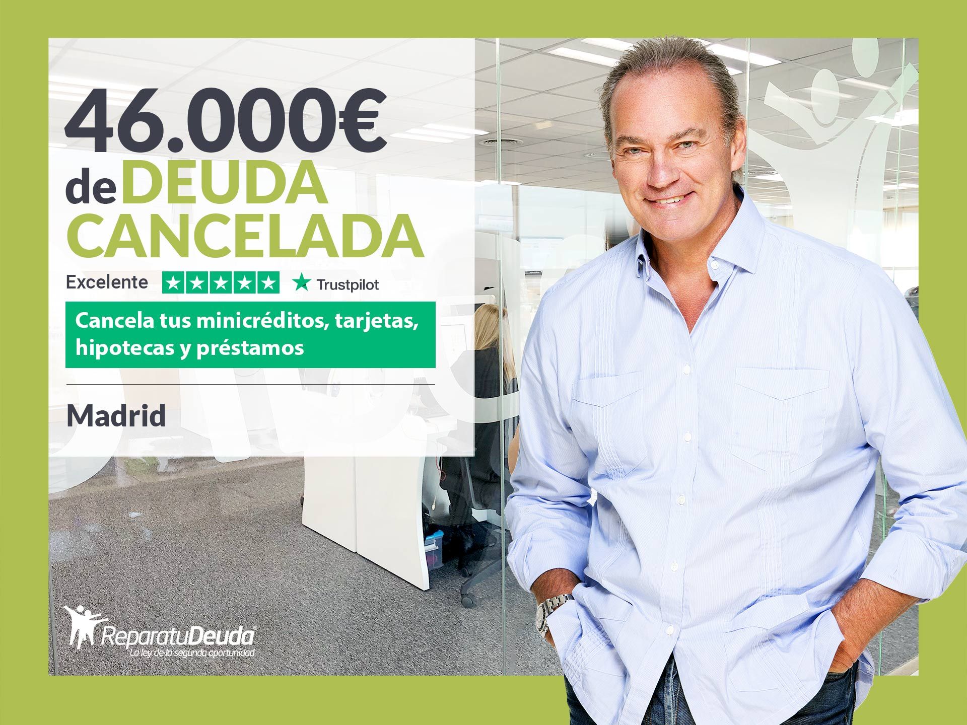 Repara tu Deuda Abogados cancela 46.000 &euro; en Madrid con la Ley de Segunda Oportunidad
