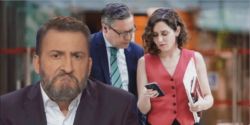 Alfonso Serrano e Isabel D&iacute;az Ayuso junto a Toni Soler