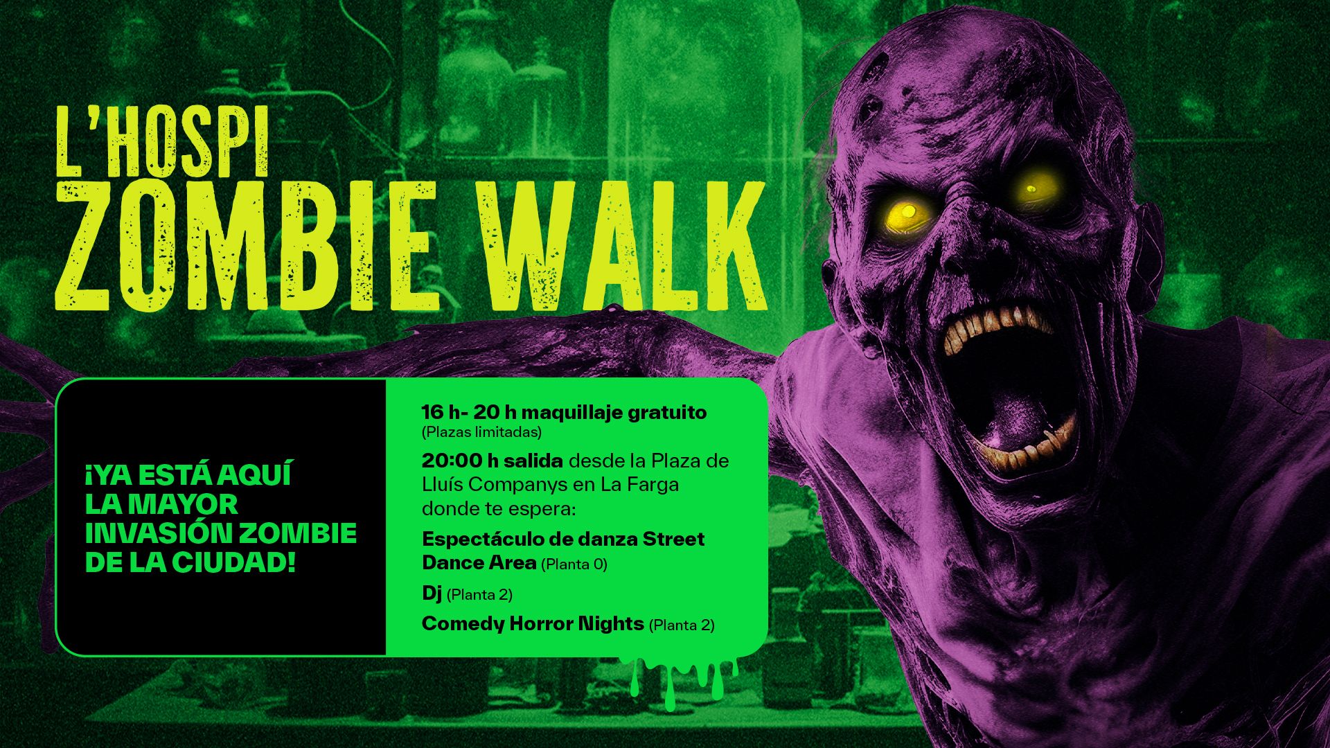 Los zombies invadirán las calles de L’Hospitalet por Halloween