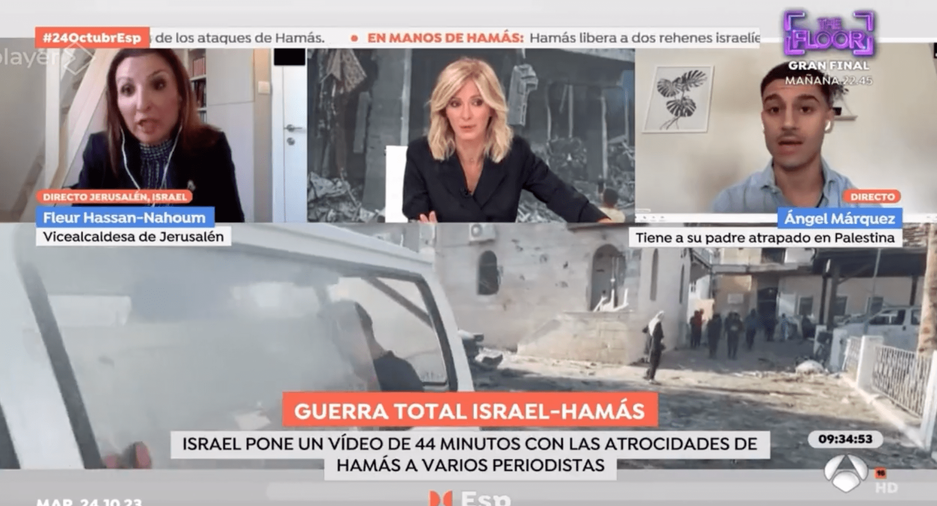 Fleur Hassan-Nahoum, Susanna Griso y Ángel Márquez