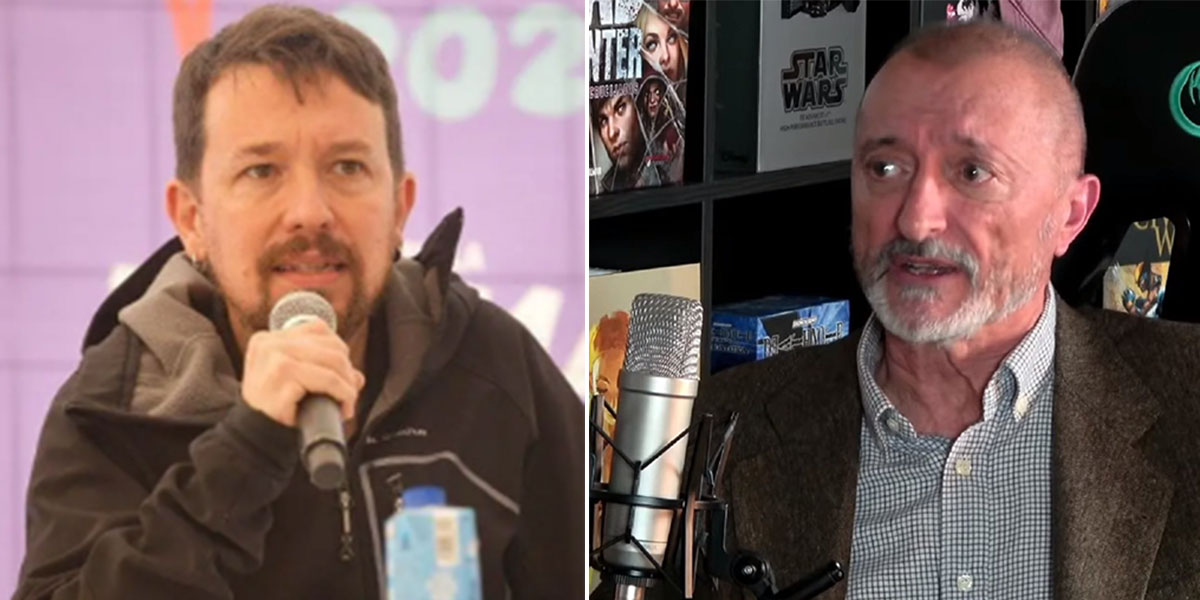 Arturo P&eacute;rez-Reverte y Pablo Iglesias