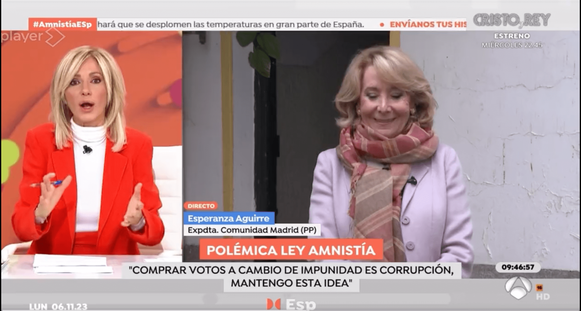 Esperanza Aguirre en &#039;Espejo Público&#039;