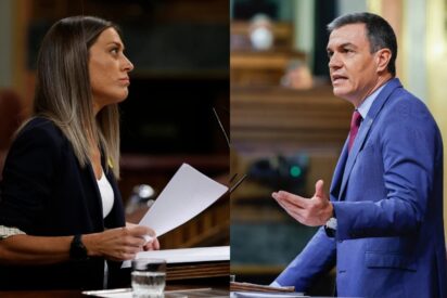 M&iacute;riam Nogueras y Pedro S&aacute;nchez.