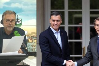 Carlos Alsina, Pedro S&aacute;nchez y Alberto N&uacute;&ntilde;ez Feij&oacute;o.