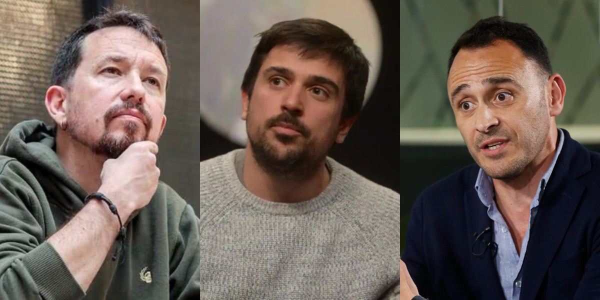 Pablo Iglesias, Ram&oacute;n Espinar y Roberto Sotomayor.