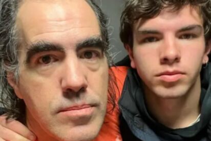 Iago Negr&oacute;n con David, su padre