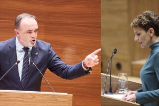 Javier Esparza y Mar&iacute;a Chivite.