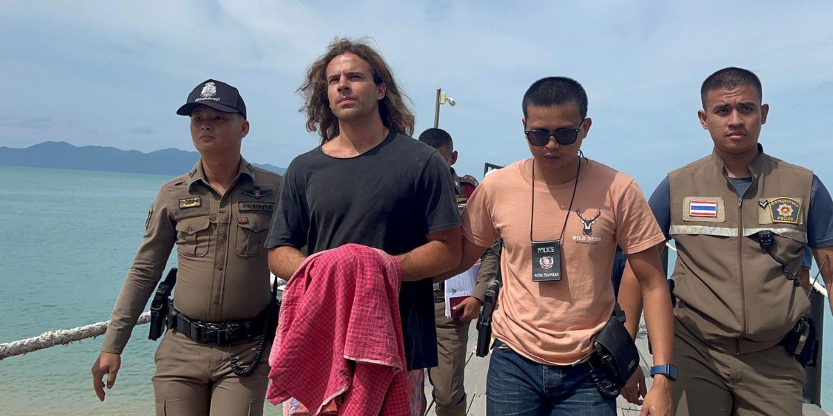 Daniel Sancho detenido por la policía tailandesa.