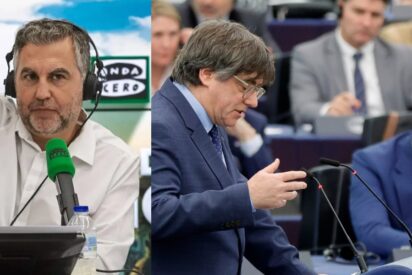 Carlos Alsina, Carles Puigdemont y Pedro S&aacute;nchez.