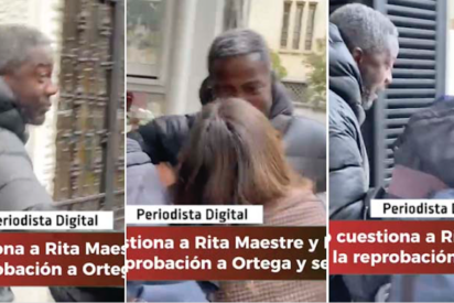 Tremendo y agresivo show de Rubi&ntilde;o y Rita Maestre en plena calle contra Bertrand Ndongo